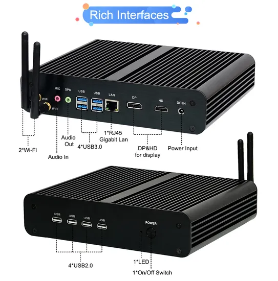 최고의 모델 데스크탑 코어 I3 I5 I7 24인치 올인원 미니 PC 컴퓨터 화면 모두